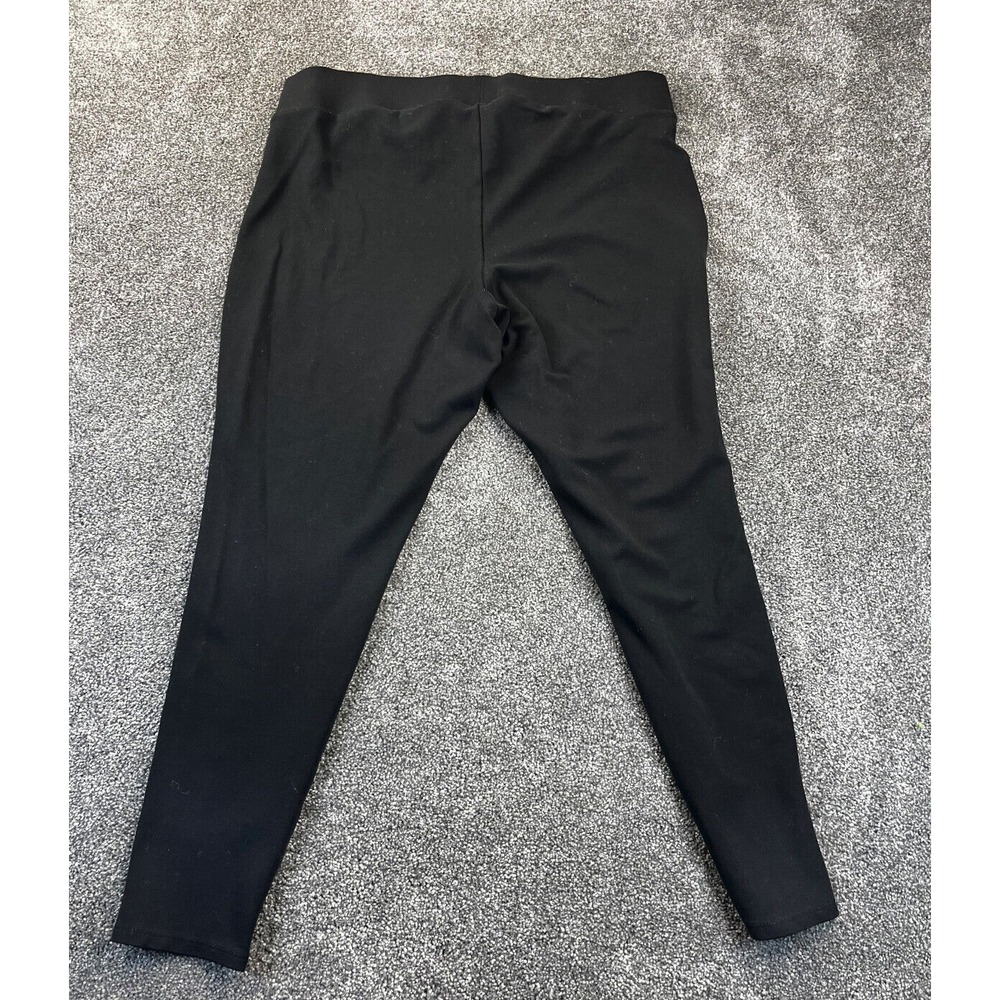 Torrid Leggings Womens 0 Stretch Waist Slim Fit Mid Rise Platinum Ponte Black